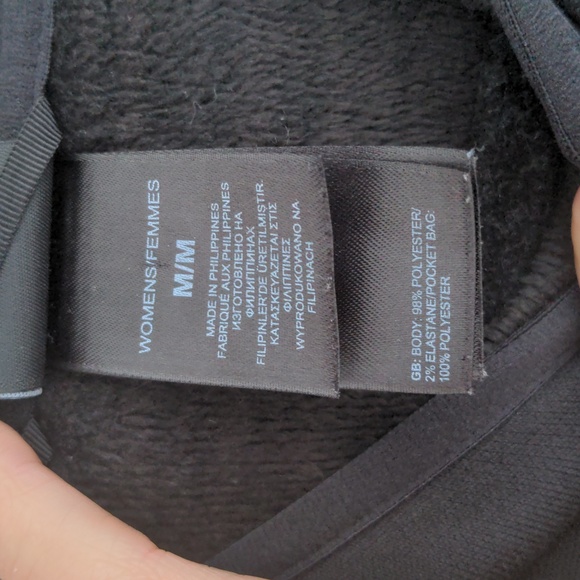 The North Face Womens Black Neck Zip Kangaroo Pockets Fleece Pull Over Size M - Picture 9 of 12
